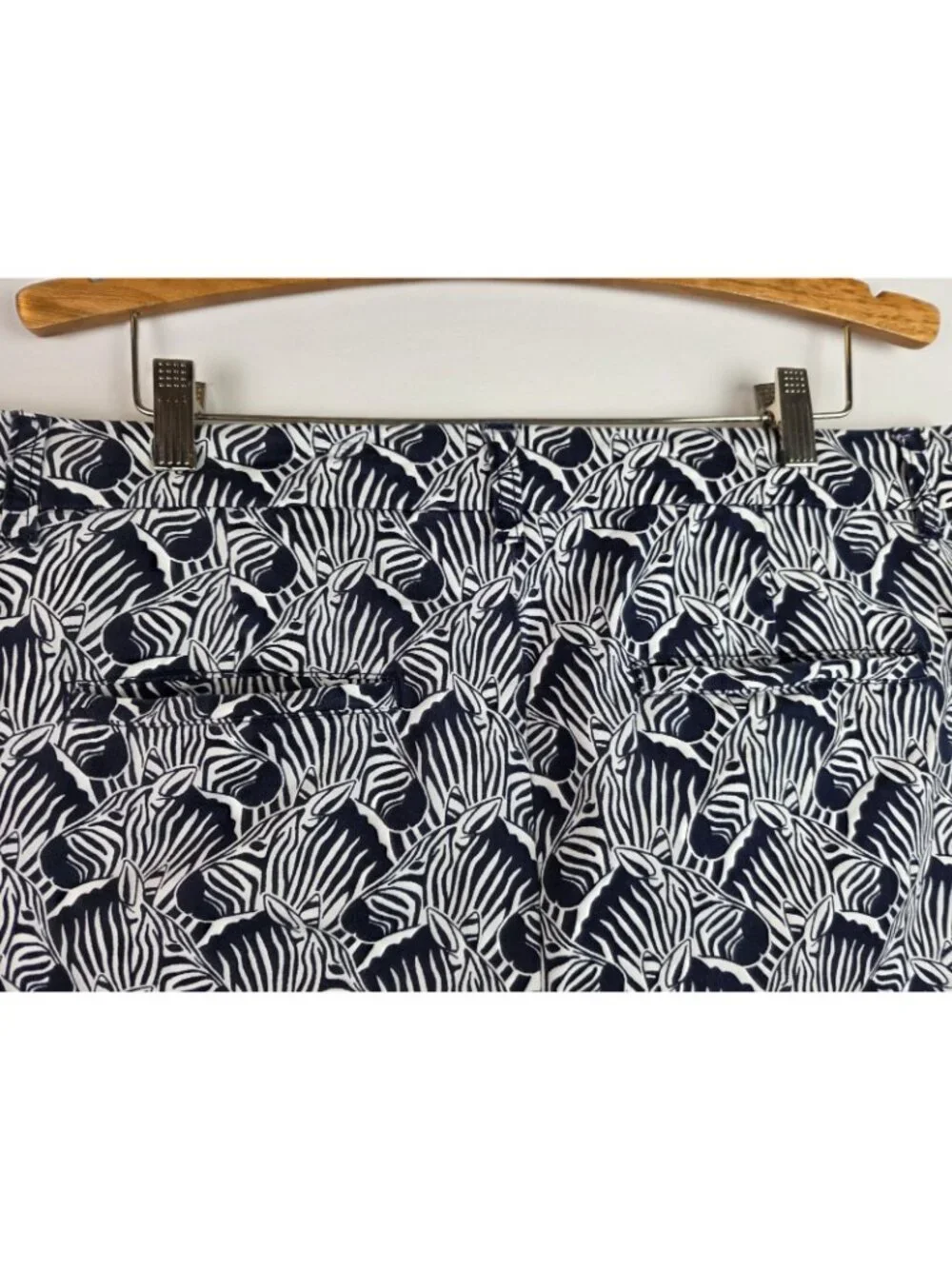 Crown & Ivy Shorts Womens Plus Size 16W Black & White Zebra Zoo Shorts